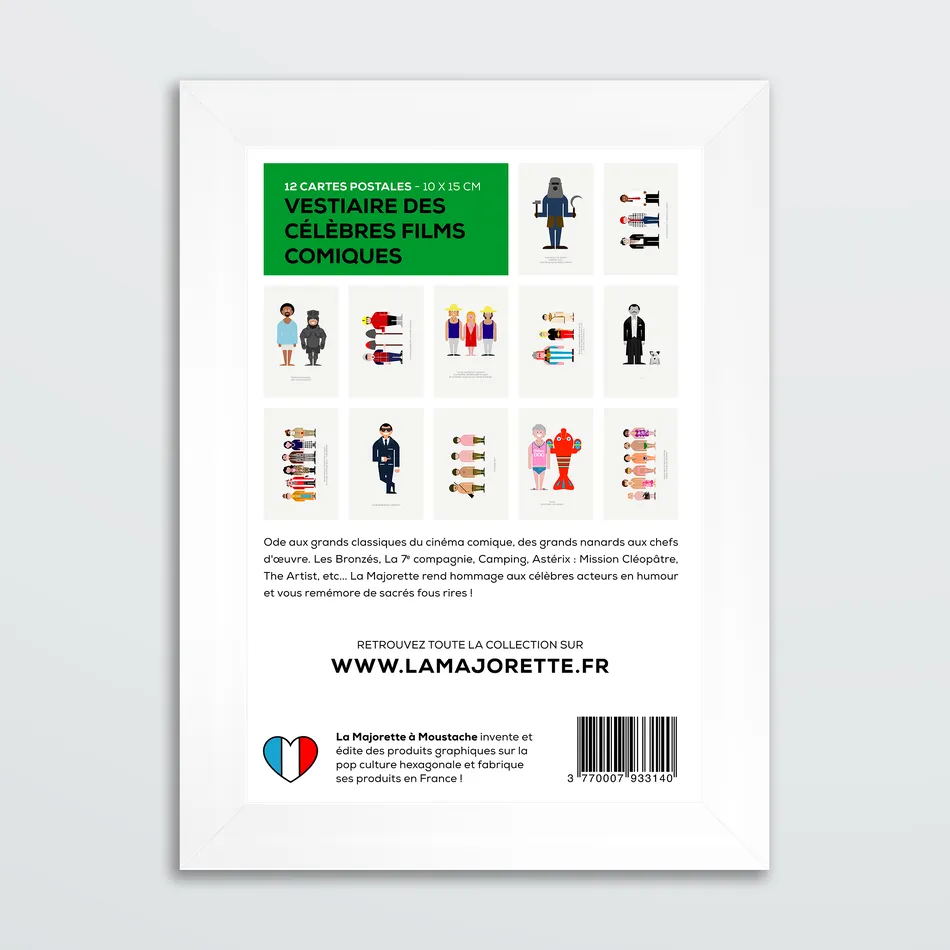 Etui 12 cartes postales - Vestiaire des films comiques
