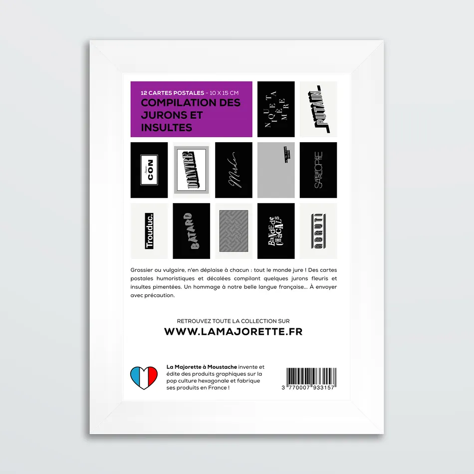 Etui 12 cartes postales - Jurons et insultes de la langue française