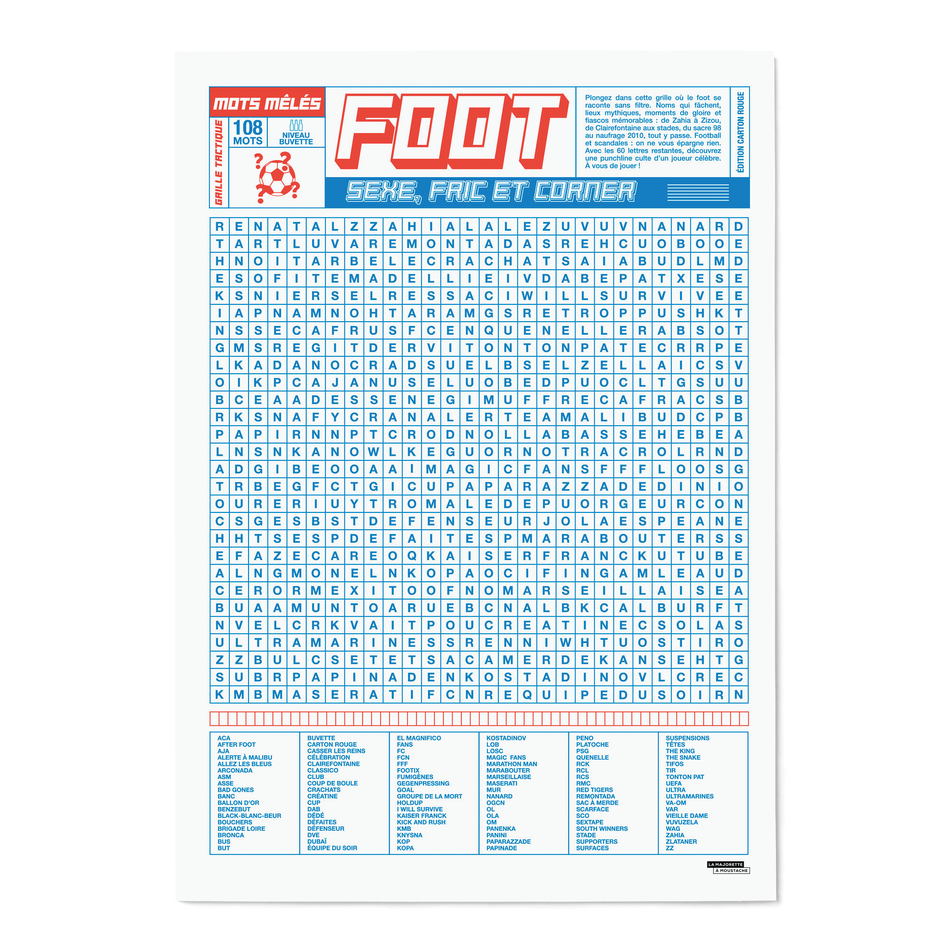 Mots mêlés du foot
