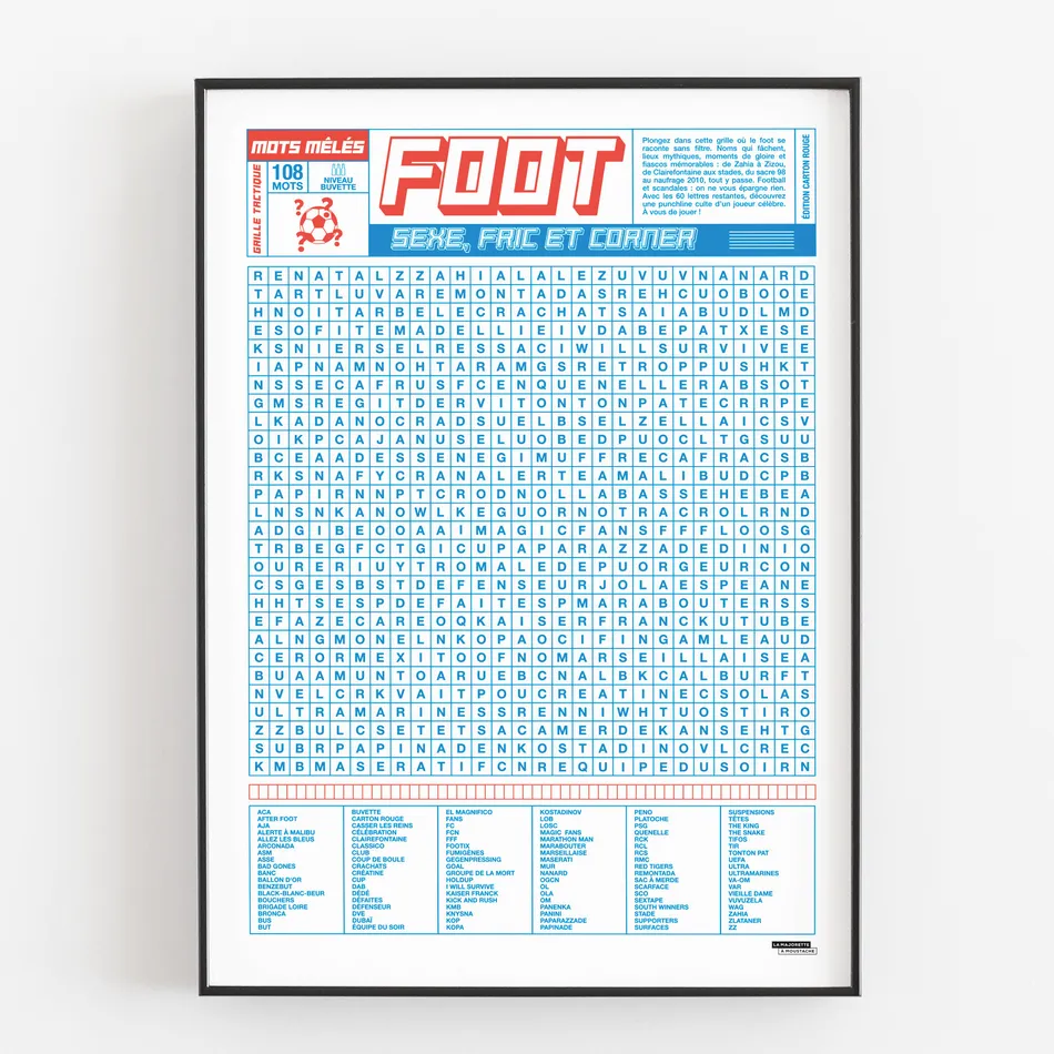Mots mêlés du foot