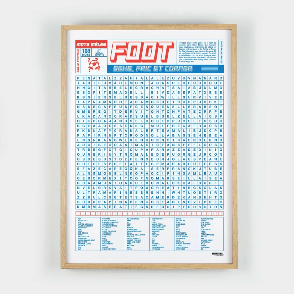 Mots mêlés du foot